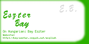 eszter bay business card